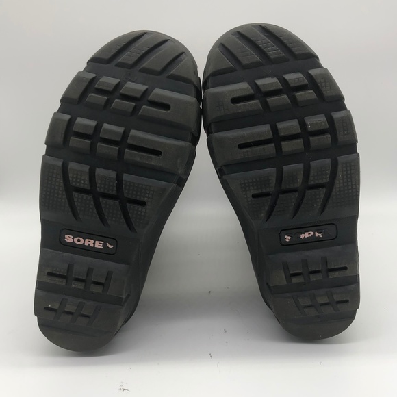 Sorel Flurry Girl's Size 6 Hi Top Black Pink Outdoor Snow Boots - Picture 5 of 5